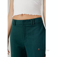 Green Polyester Jeans & Pant