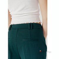 Green Polyester Jeans & Pant