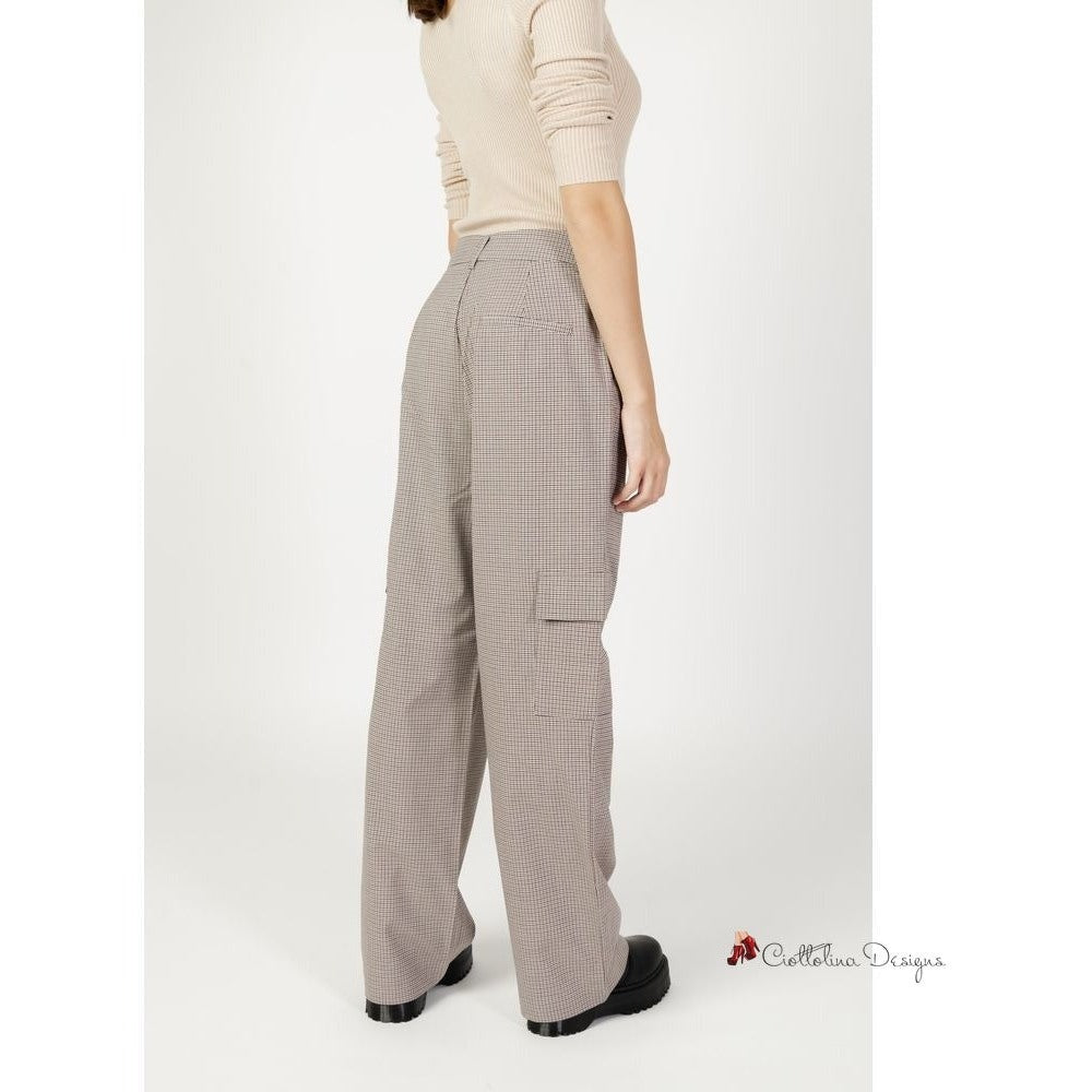 Beige Polyester Jeans & Pant