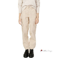 Beige Cotton Jeans & Pant