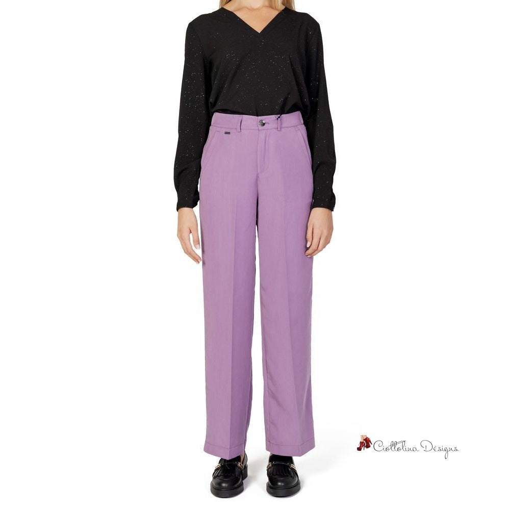 Purple Lyocell Jeans & Pant