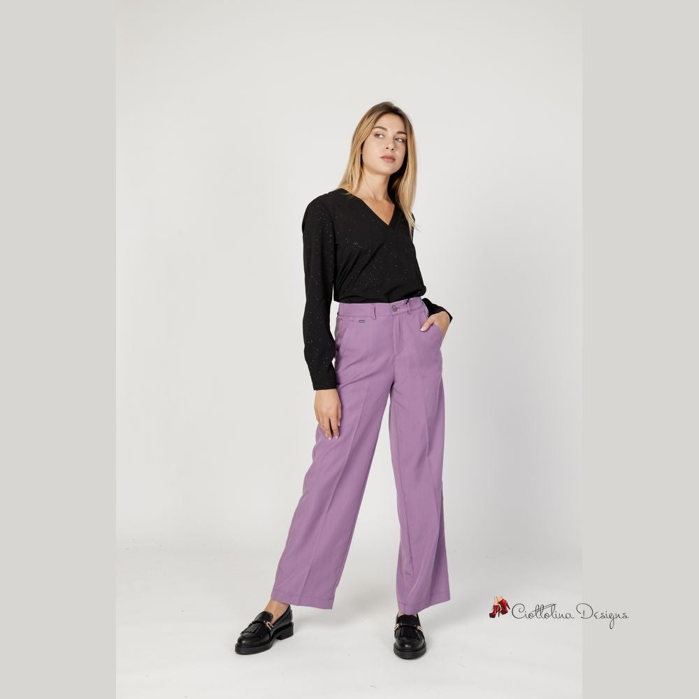 Purple Lyocell Jeans & Pant