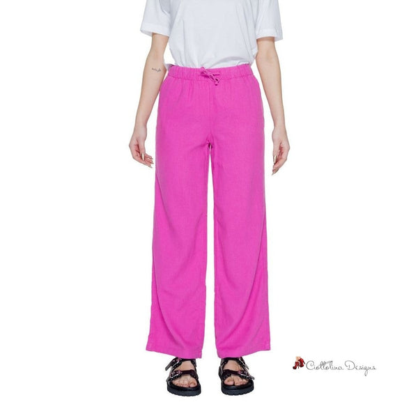 Pink Linen Jeans & Pant