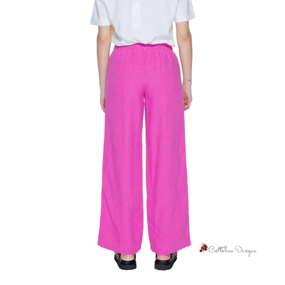 Pink Linen Jeans & Pant