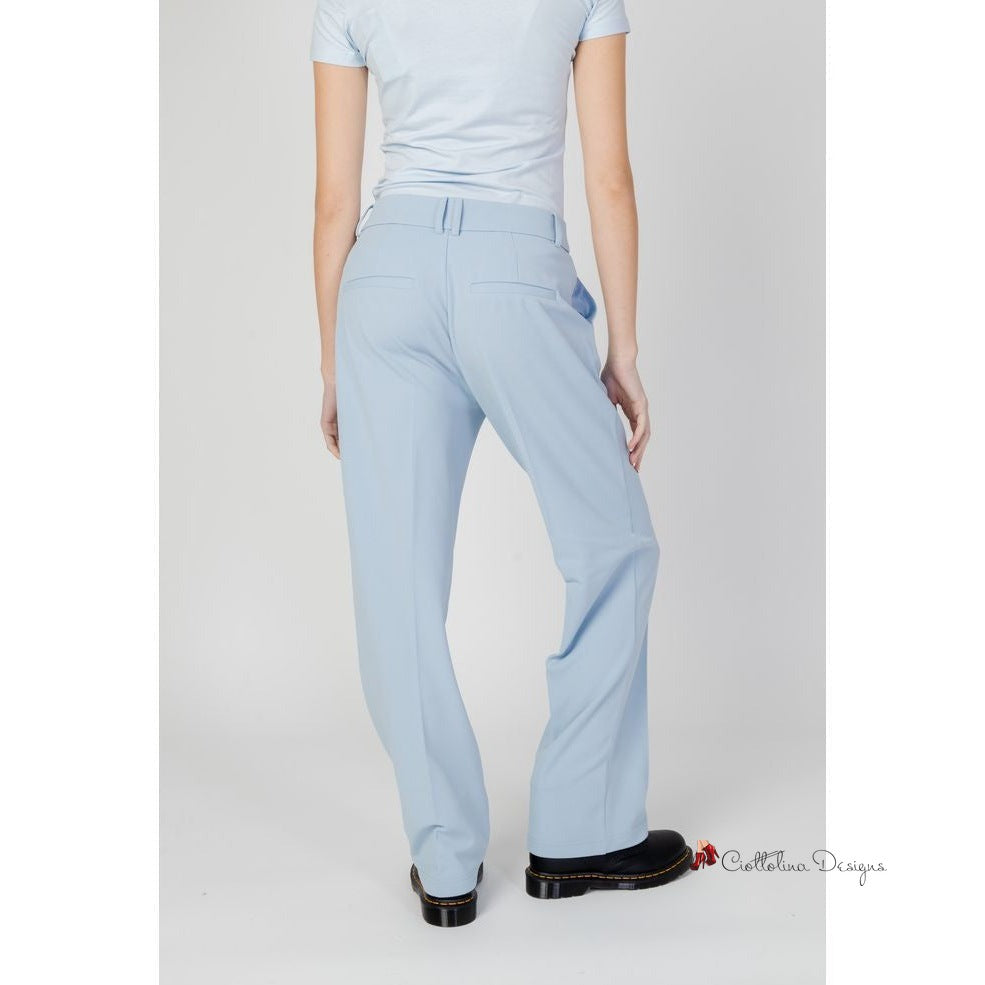 Blue Polyester Jeans & Pant