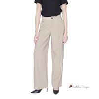 Beige Viscose Jeans & Pant