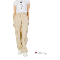 Beige Cotton Jeans & Pant