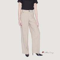 Beige Viscose Jeans & Pant