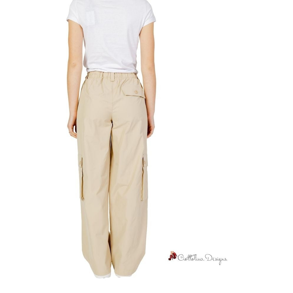 Beige Cotton Jeans & Pant