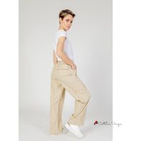 Beige Cotton Jeans & Pant