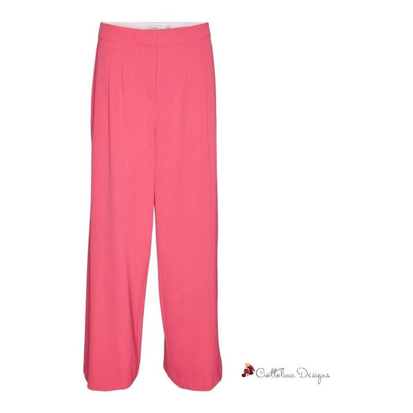 Pink Polyester Jeans & Pant