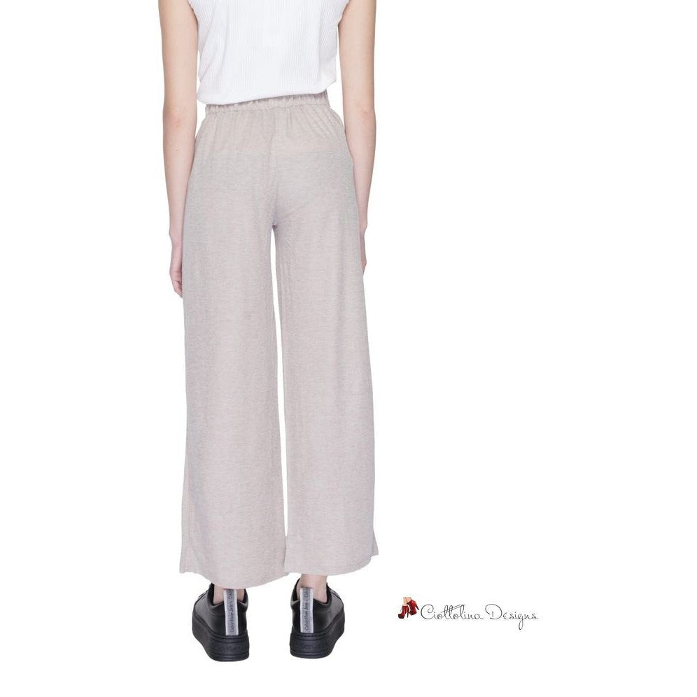 Gray Viscose Jeans & Pant