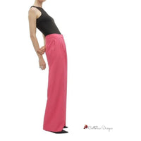 Pink Polyester Jeans & Pant