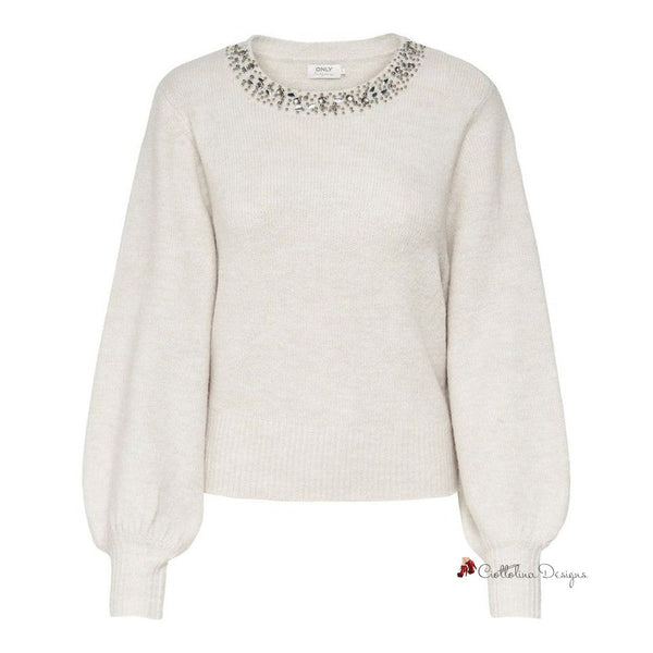 Cream Polyester Sweater