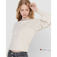 Cream Polyester Sweater