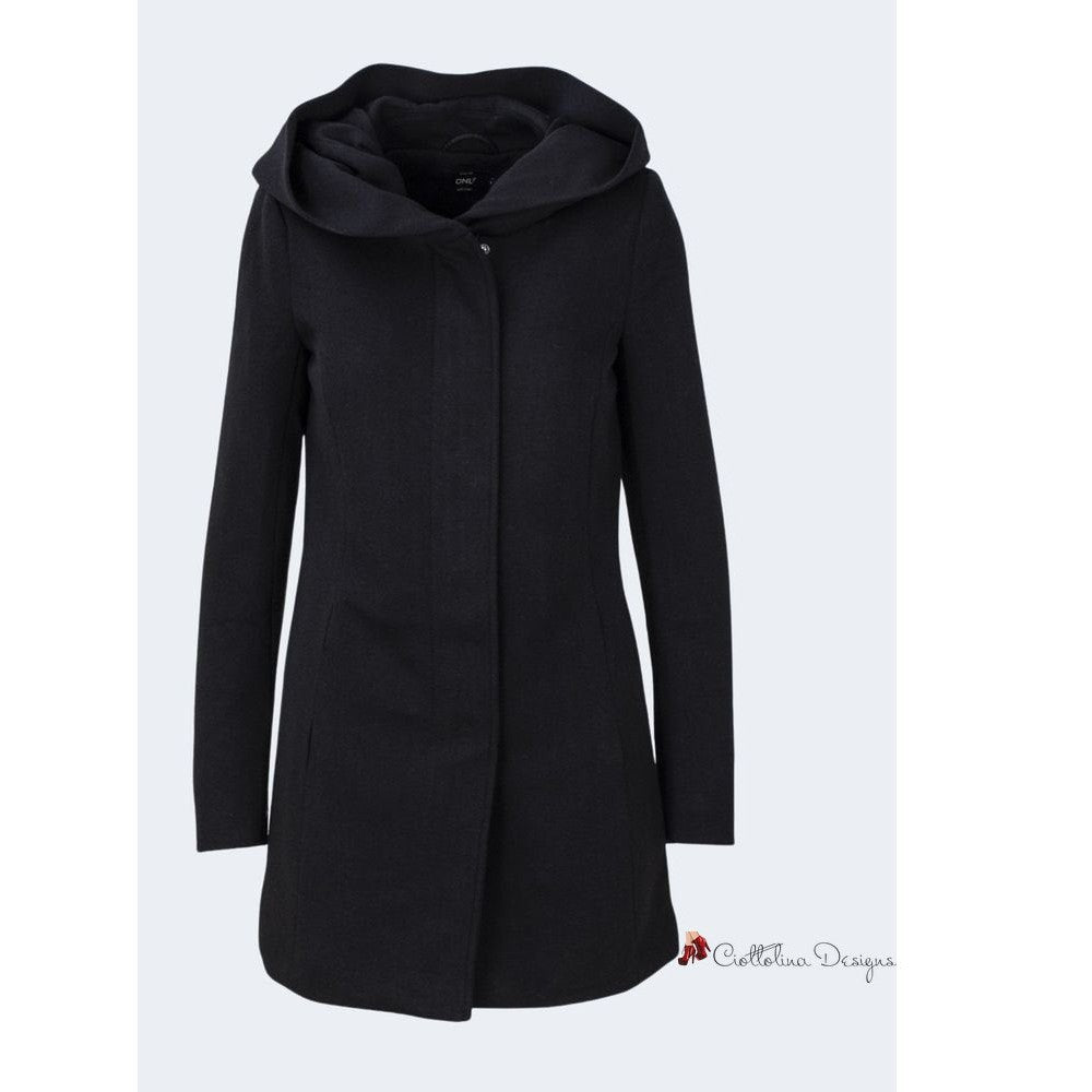 Black Polyester Jackets & Coat