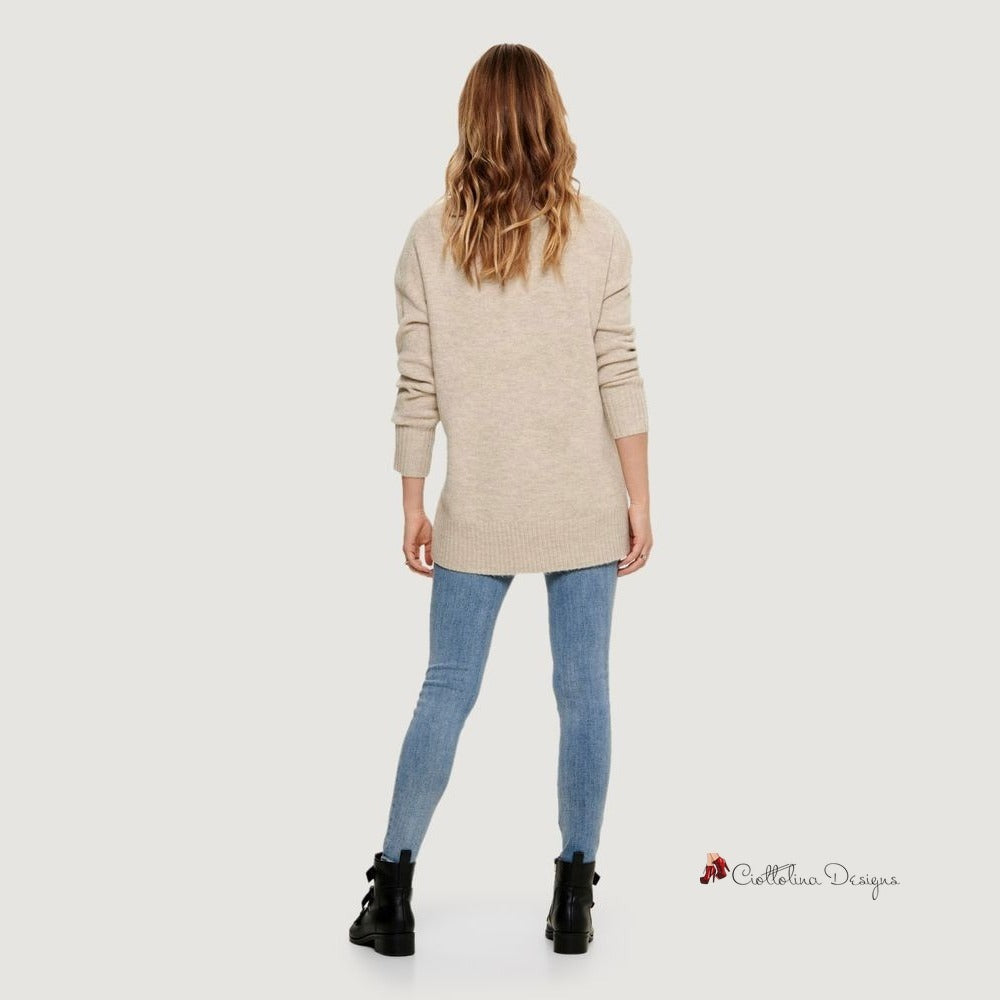 Beige Acrylic Sweater