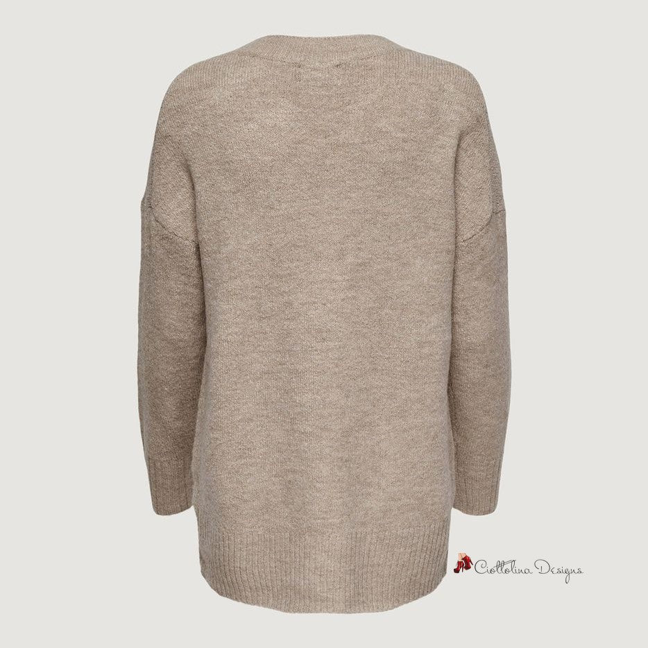 Beige Acrylic Sweater