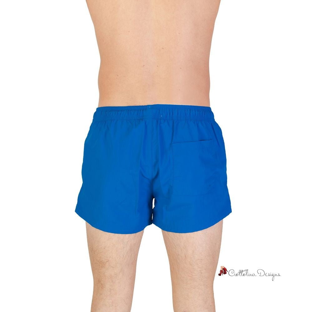 Blue Polyester Swimwear