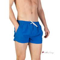 Blue Polyester Swimwear