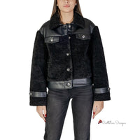 Black Polyester Jackets & Coat