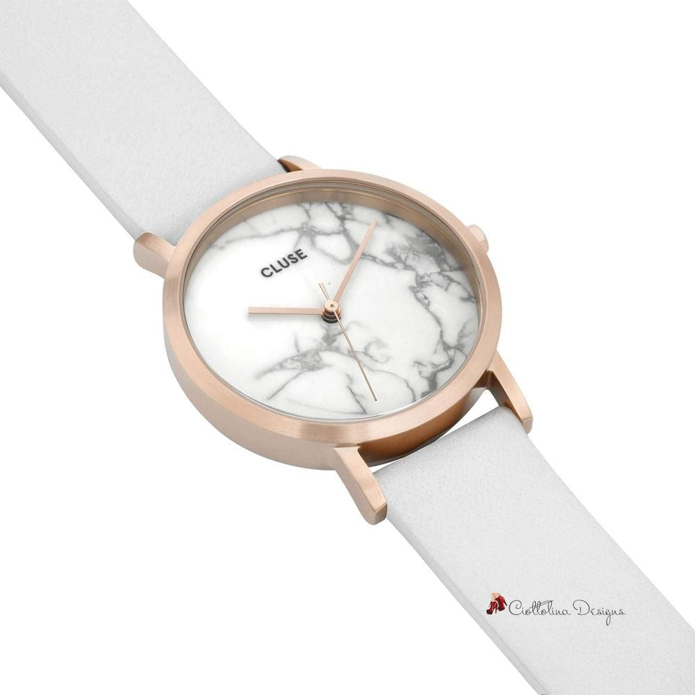 White Leather Watch