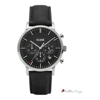 Black Leather Watch