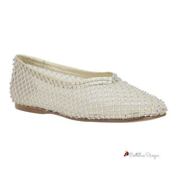 Strass Mesh Ballerinas