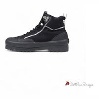 Black Fabric Sneaker