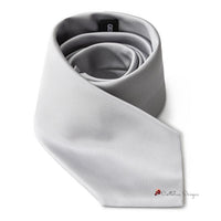 Silver Silk Ties & Bowty