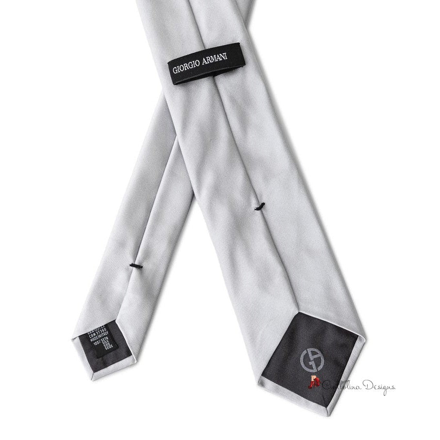 Silver Silk Ties & Bowty