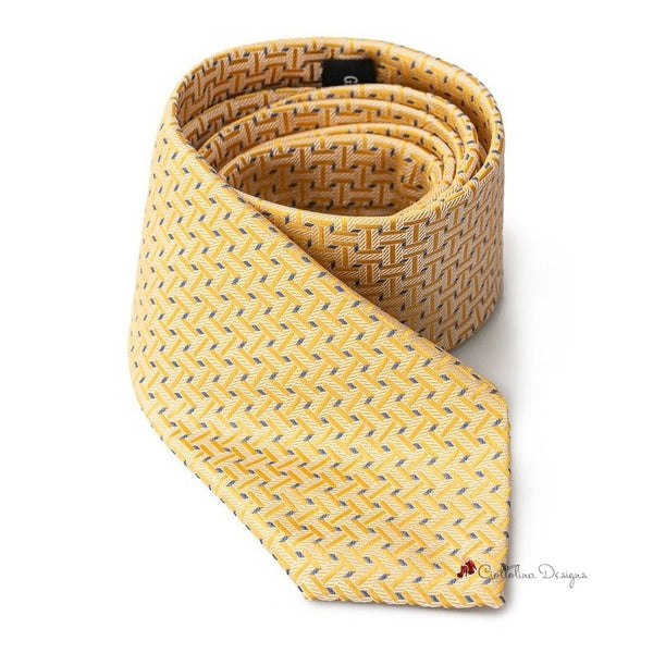 Yellow Silk Ties & Bowty