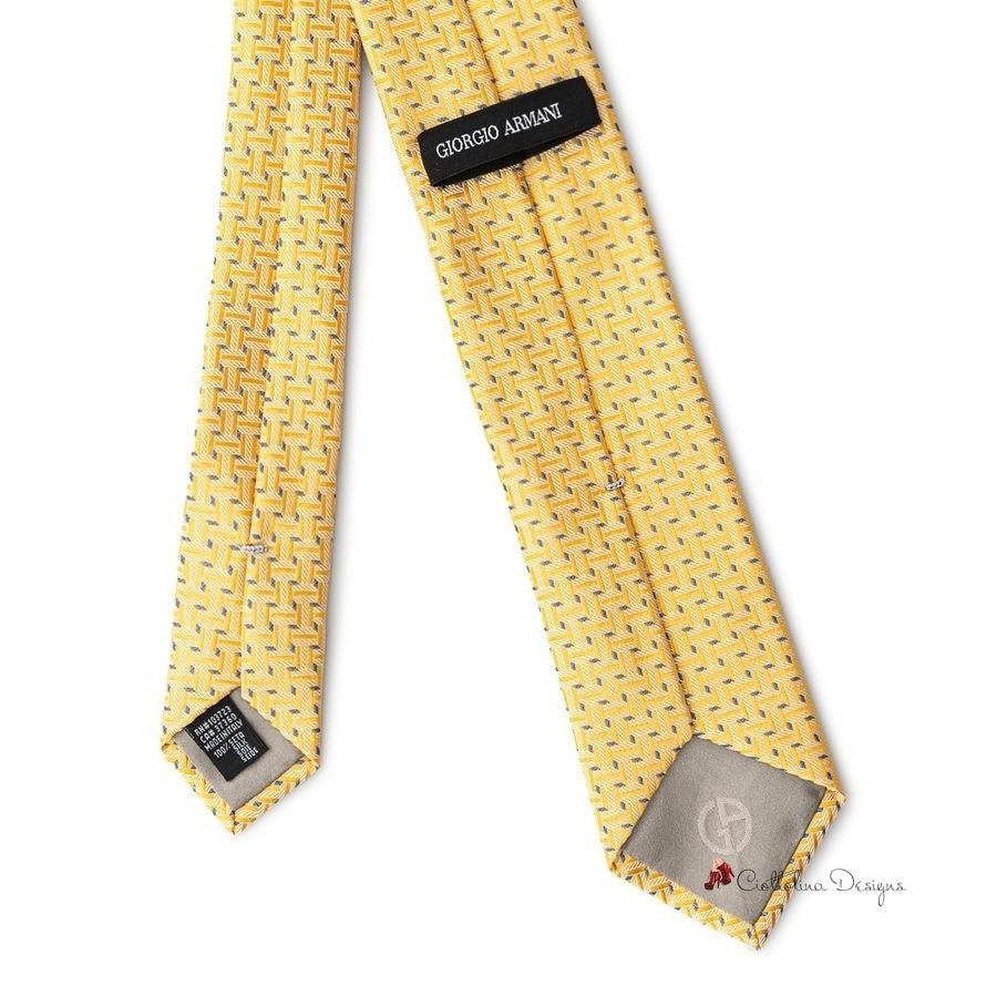 Yellow Silk Ties & Bowty