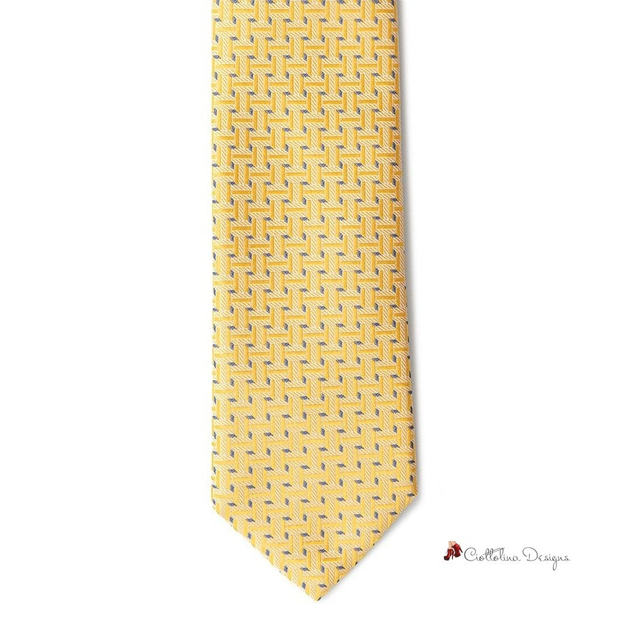 Yellow Silk Ties & Bowty