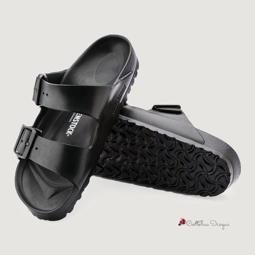 Black Polyester Sandal