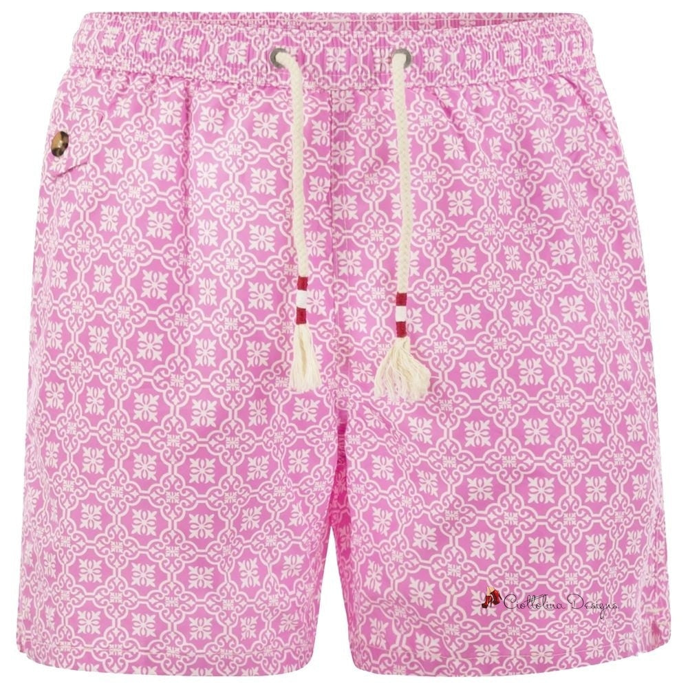 Pink Polyester Swimwear