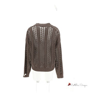 Cardigan in perforated knit