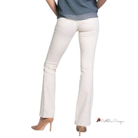 Cream Cotton Jeans & Pant