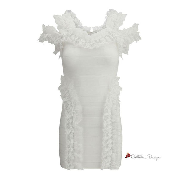 Knit Ruffle Mini Dress