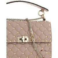 Rockstud Spike Leather Shoulder Bag