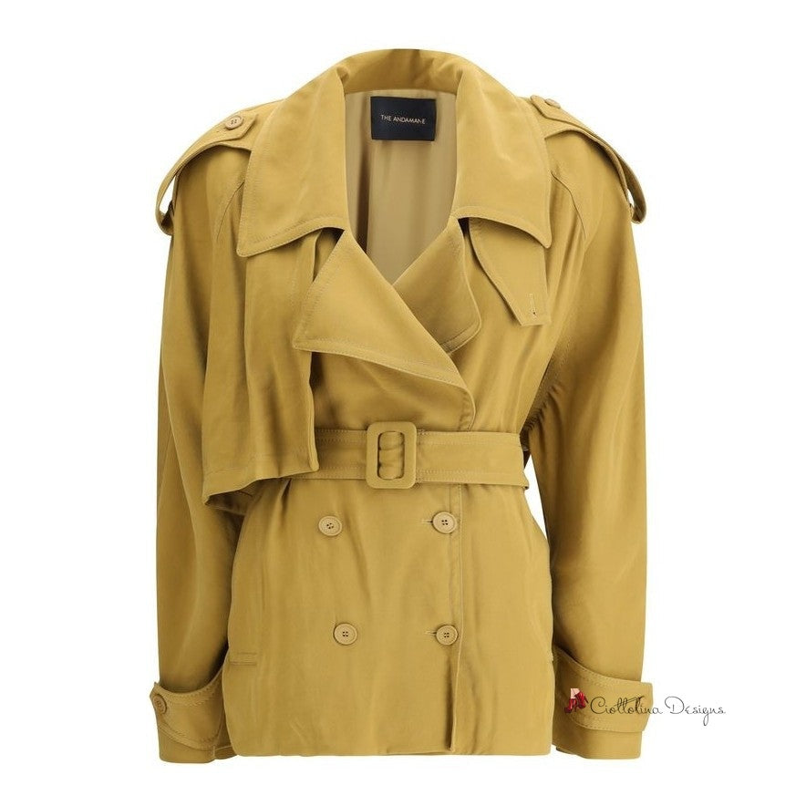 Double-breasted Short Trench Coat