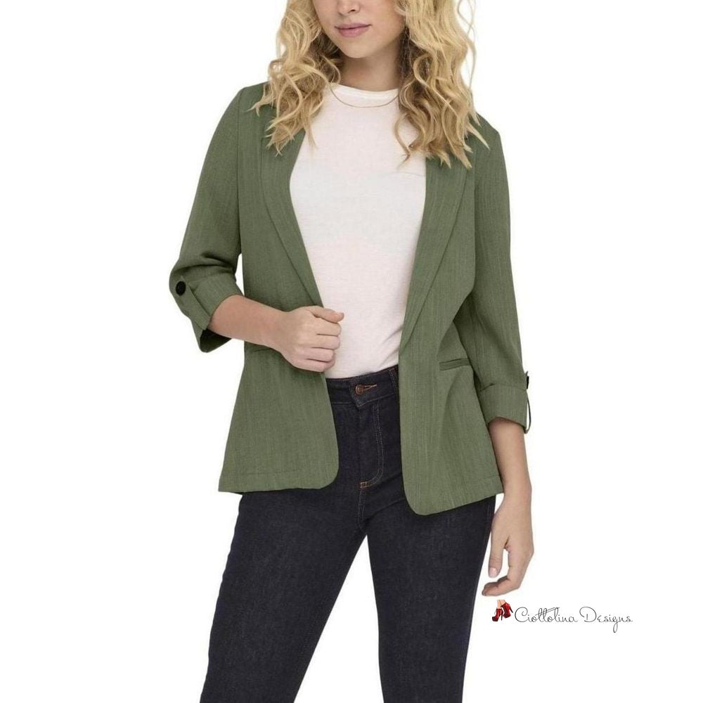 Green Viscose Suits & Blazer