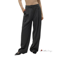 Gray Polyester Jeans & Pant