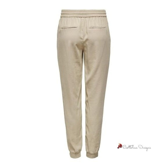 Beige Viscose Jeans & Pant