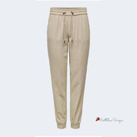 Beige Viscose Jeans & Pant