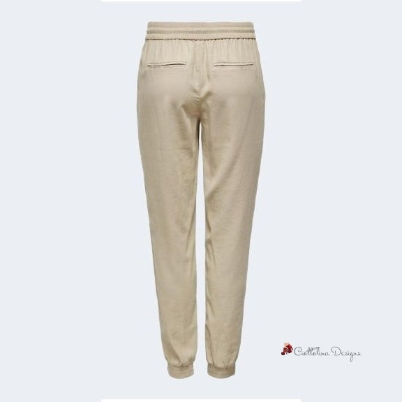 Beige Viscose Jeans & Pant