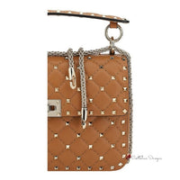 Rockstud Spike Leather Shoulder Bag