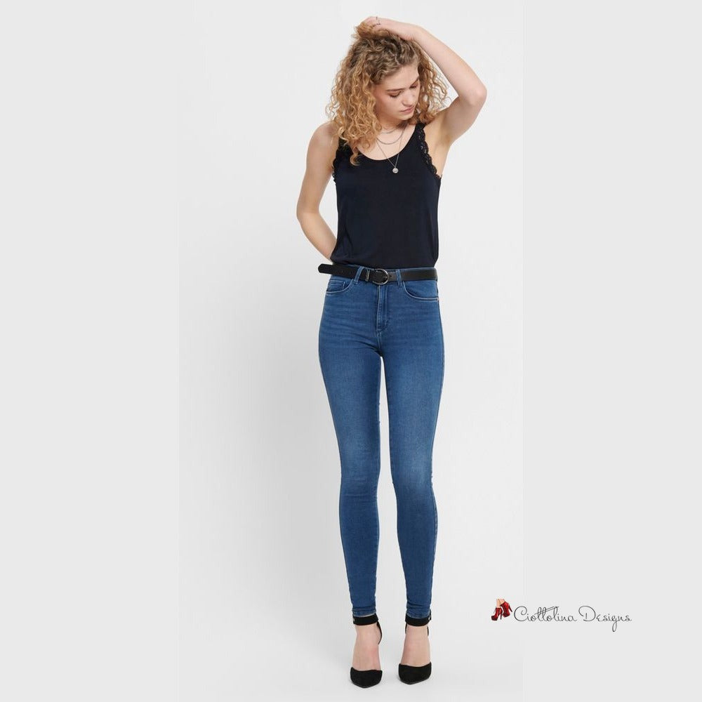 Light Blue Cotton Jeans & Pant