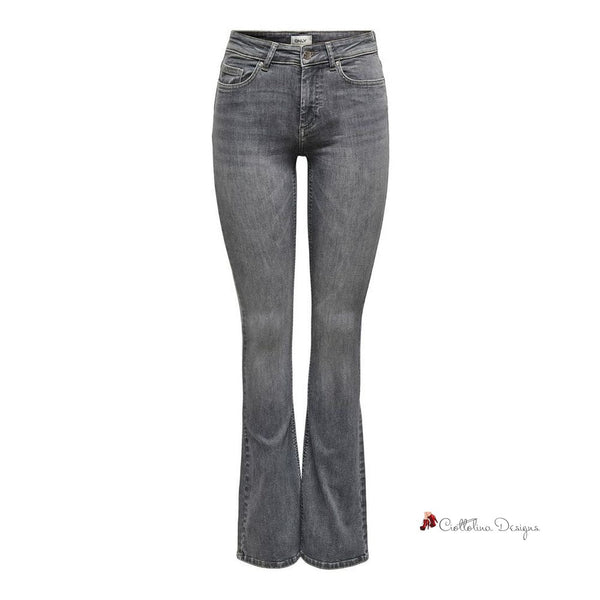 Gray Cotton Jeans & Pant