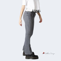 Gray Cotton Jeans & Pant